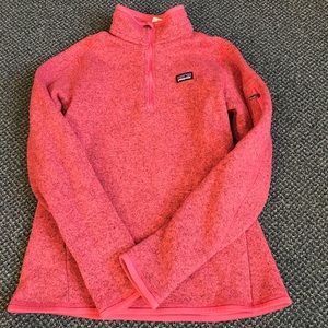 Patagonia pink quarter zip sweater
